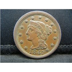 1847 Large Cent AU