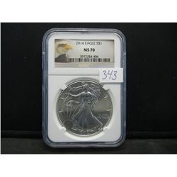 2014 Silver Eagle NGC MS70