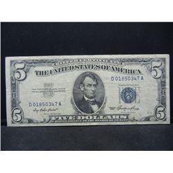 Series 1953 United States $5.00 Silver Certificate Note