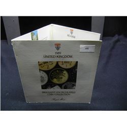 1989 United Kingdom Brilliant Uncirculated 7 Coin Set in Original Packaging