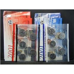 2001 United States Uncirculated P & D Mint Set in Original Packaging