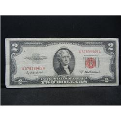 Series 1953 A United States $2.00 Red Seal Note