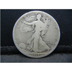 1918-S United States Walking Liberty Silver Half Dollar