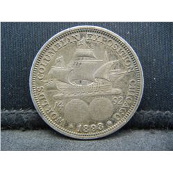 1893 United States World's Columbian Exposition Silver Half Dollar