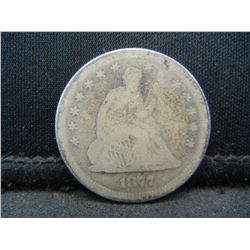 1877-S United States Seated Liberty Silver Quarter