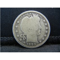 1899 United States Barber Silver Quarter