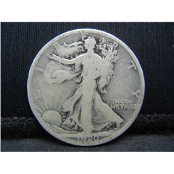 1920-D United States Walking Liberty Silver Half Dollar