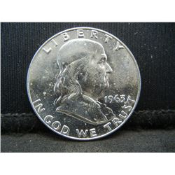 1963 United States Franklin Silver Half Dollar