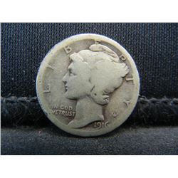 1916-P United States Mercury Silver Dime