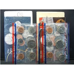 1989 & 1990 United States Uncirculated P & D Mint Sets in Original Packaging