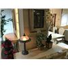 Image 1 : FRAMED RELIGIOUS WALL ART, LAMP, AND 3 DECORATIVE PLANTS
