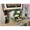 Image 1 : ASSORTED DECOR ITEMS IN AREA INC. FAUX PLANTS, CANDLE HOLDERS, AND STUFFED BEARS