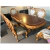 Image 1 : "TREVI COLLECTION" TRADITIONAL CARVED WOOD DESIGN 7.5’ X 3.5’ DINING TABLE WITH 6 MATCHING PADDED