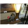 Image 1 : ASSORTED DECOR INC. TABLE LAMP, SMALL PLANT, GLASS DECORATION