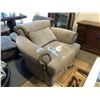 Image 1 : OVERSIZED LIGHT BROWN ARM CHAIR