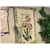 Image 1 : "THE BOTANIC GARDEN" CARPET HANGING WALL ART, APPROX. 5’ X 3.5’