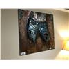 Image 1 : BLUE JEANS 4’ SQUARE METAL WALL ART, RP: $1,999