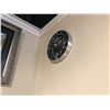 Image 2 : DECOR INC. SMALL GLASS WATER FOUNTAIN, WALL CLOCK, AND ARC LAMP
