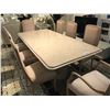Image 2 : POLREY ITALIAN STONE 8’ X 4’ DINING TABLE WITH SET OF 8 MATCHING PADDED DINING CHAIRS, RP: $29,000