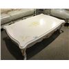 Image 1 : PEARL WHITE WITH GOLD ACCENT 5’ COFFEE TABLE