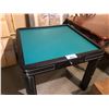 Image 1 : CLOTH TOP LEATHER ACCENT 3' X 3' GAME TABLE