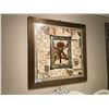 Image 1 : 4’ X 4’ GOLD AND TAN ABSTRACT PATTERNED WALL ART