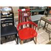 Image 1 : RED SLOTTED BACK SIDE CHAIR