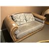 Image 1 : LARGE LEATHER TRIM METAL STUDDED 2 SEAT LOVE SEAT