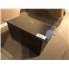 Image 1 : GLASS AND LEATHER ACCENT END TABLE