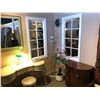 Image 1 : DECOR ITEMS INC. FLOOR LAMP, DESK LAMP, DECORATIVE POTTED PLANT AND WALL CLOCK