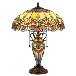 Tiffany-style Floral Double Lit Table Lamp