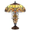 Image 1 : Tiffany-style Floral Double Lit Table Lamp