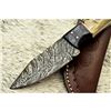 Image 3 : Custom Made Damascus Steel Ram Horn Hunting Knife