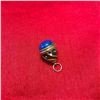 Image 4 : Lapis & Gilt Enamel Guilloche Egg Charm Pendant