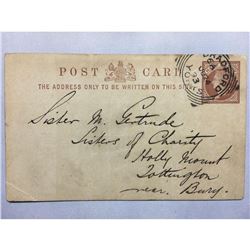 1893 London Original Postmarked Handwritten and Typed Post Card