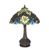 Image 2 : Tiffany-style Cut Glass Roses Table Lamp