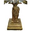 Image 2 : 19thc Gilt Brass Three Light Classical Figure Girandole