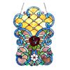 Image 2 : Tiffany-style Victorian Rose Stained Glass Window Panel