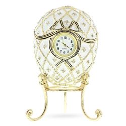 Royal Russian Faberge Inspired Trinket, Jewel Box, Clock Egg