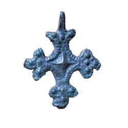 Medieval Period Viking Bronze Cross Pendant Relic