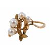 Image 3 : 18k Yellow Gold Pearl Cluster Ring