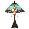 Image 1 : Tiffany-style Victorian Stained Glass Table Lamp