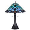 Image 2 : Tiffany-style Victorian Stained Glass Table Lamp