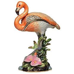 Majestic Pink Flamingo Bird Trinket Jewel Box