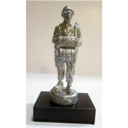WWII US Army USMC Airborne Paratrooper Military Soldier Paperweight Trophy
