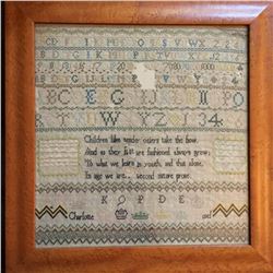 Early 19thc Framed Needlework Sampler
