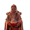 Image 3 : Vintage Chinese Oxblood Resin Statue Figure, Sanxing, Lu Xing