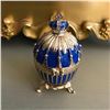 Image 5 : Russian Faberge Inspired Jeweled Trinket Box Egg
