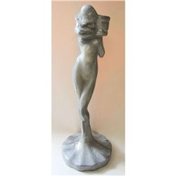 Vintage Art Deco Style Figural Nude Nymph Candlestick