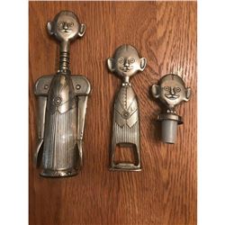 Vintage Italian Whimsical Sommelier Silverplate Wine Barware